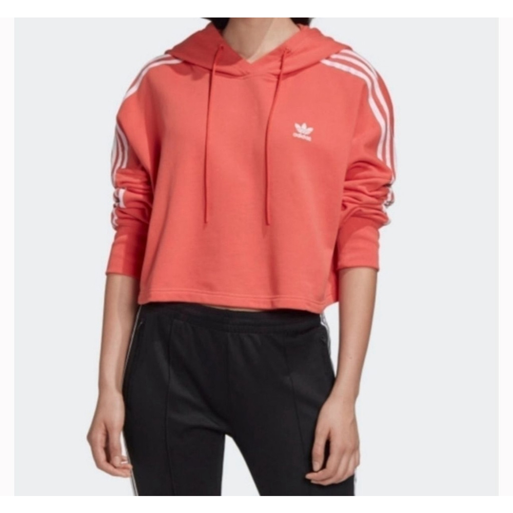 Women, Adidas cropped hoodie size M